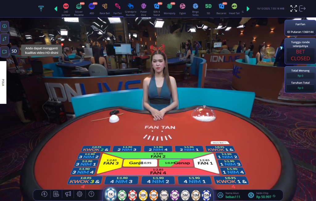 Mengenal Sejarah Permainan Fantan pada IDN Live Casino