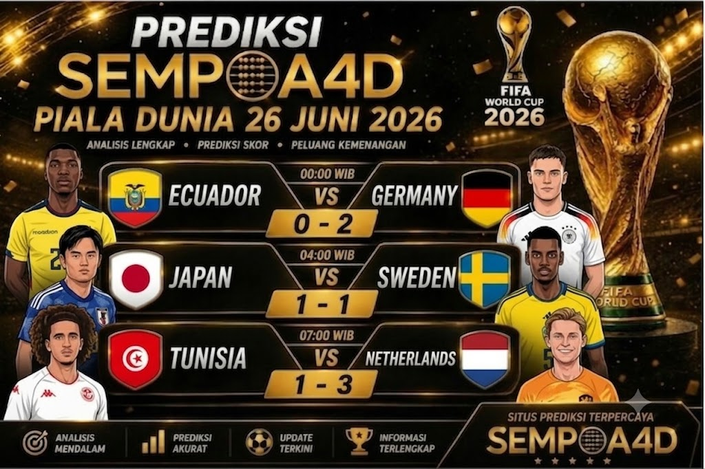 Prediksi Pertandingan 26 Juni 2026 – Match Pilihan