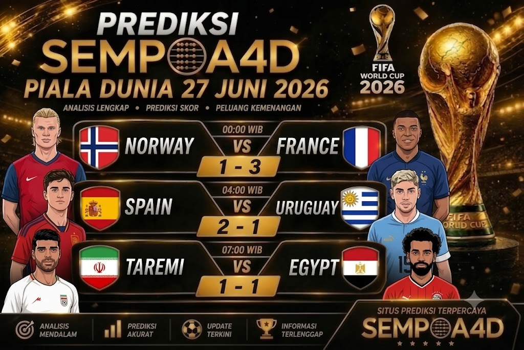 Prediksi Pertandingan 27 Juni 2026 – Match Pilihan