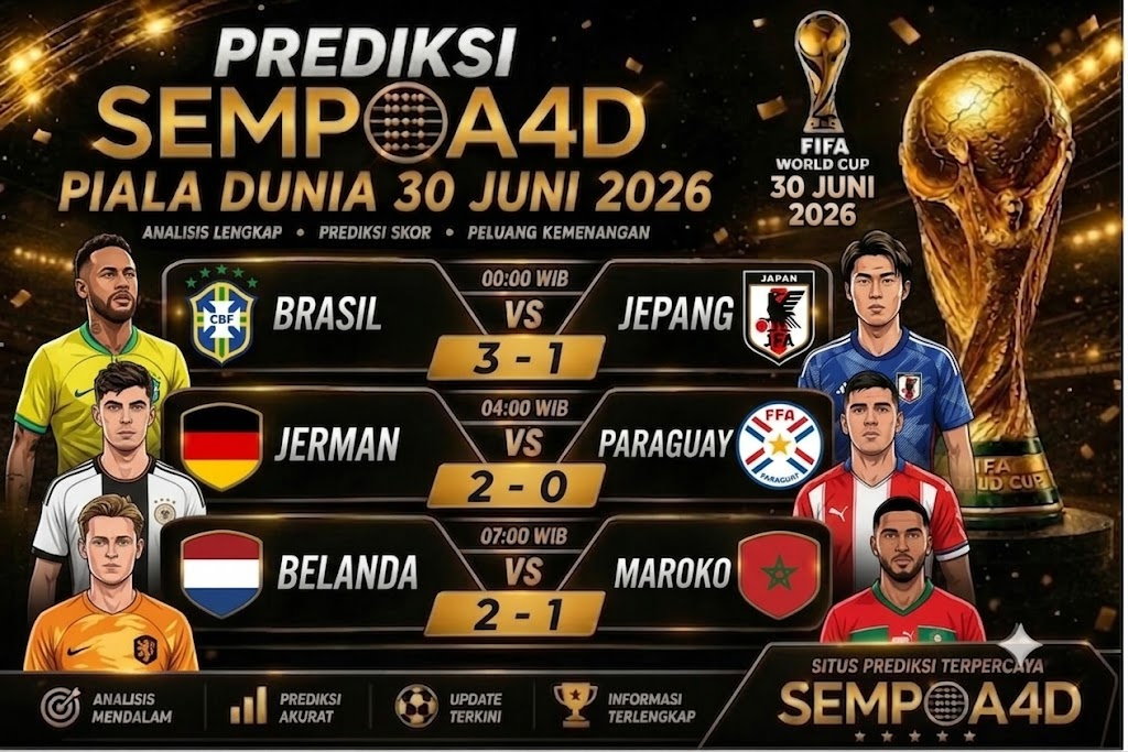 Prediksi Pertandingan 30 Juni 2026 – Match Pilihan