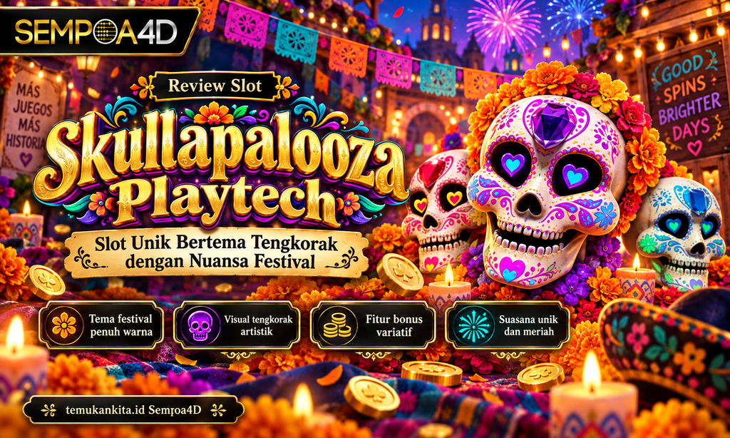 Skullapalooza Playtech: Slot Unik Bertema Tengkorak dengan Nuansa Festival